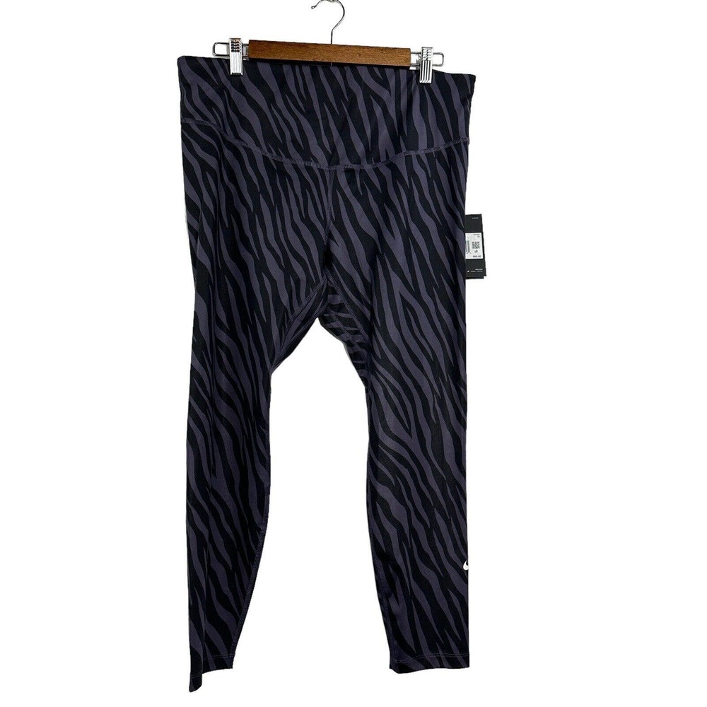 NIKE ONE TIGHT FIT Zebra Print Performance Leggings 1X NWT DC5458-573 Training - Picture 7 of 8
